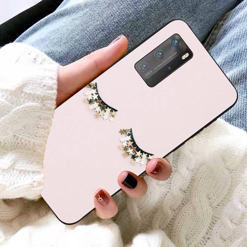 Rose Gold Pink Glitter Phone Case for Huawei P30 40 20 10 8 9 lite pro plus Psmart2019