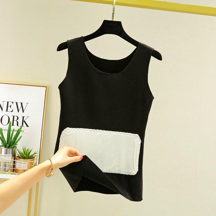 

Женский бесшовный терможилет: Улучшенная бархатная защита живота для осени и зимы XXL