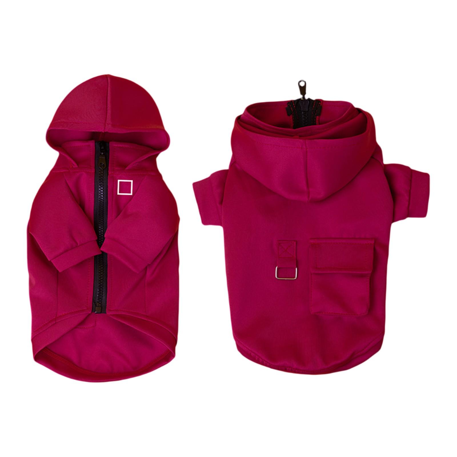 

Dog Clothing Soft Hooded Clothing For Small, Medium, Large Dogs And Cats XS червоний