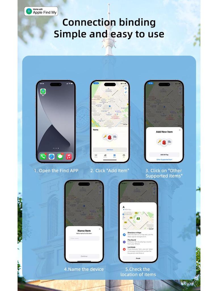 MFI Certified FindMy GPS Anti-Lost Device for Apple AirTag