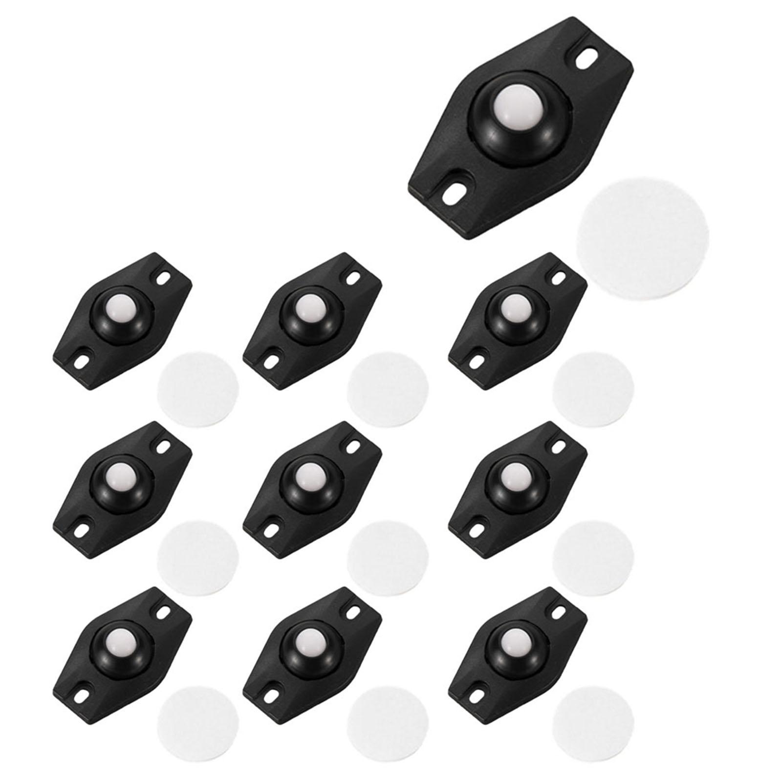 

10 ШТ. Самоклеючі колеса з поворотом на 360 градусів, липкі шківи, ​​маленькі колеса E