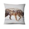 Scandinavian Cushion Decorative Pillow Throw  Winter Animal Digital Print Case