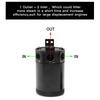 Aluminum Racing Baffled Oil Catch Can Tank 2-Port Reservoir with Drain Valve Breather Cylinder Filter Kit for GM OCC-1023A