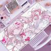 Cute Anime Girl Mouse Pad Pink Mousepad Big Kawaii Mouse Mat Computer Large Play Rubber Rug Girls Desk Mat Girls Beautiful X