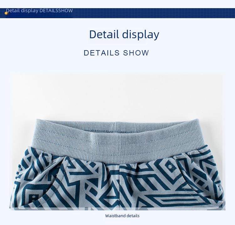 27Kids Lato 2025 Szorty Chłopięce w Stylu Koreańskim - Spodnie Pięciopunktowe dla Niemowląt, Jednoczęściowe