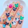 50Pcs New Mini Cute 9*10mm  Animal Cartoon Cat Head Flat Back Resin Scrapbooking Jewelry Craft Decoration Accessorie