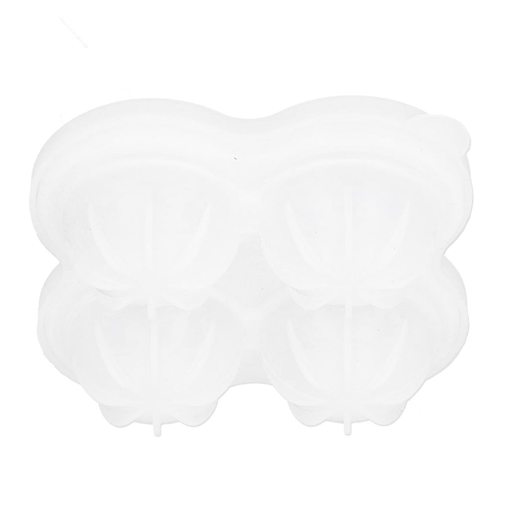 4‑Grid Round Shape Mold Food Grade Silicone Ice Cream Mould for Kitchen Utensils