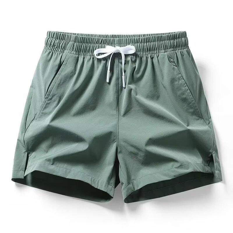 Men's Quick-Dry American Style Silk Athletic Shorts for Summer