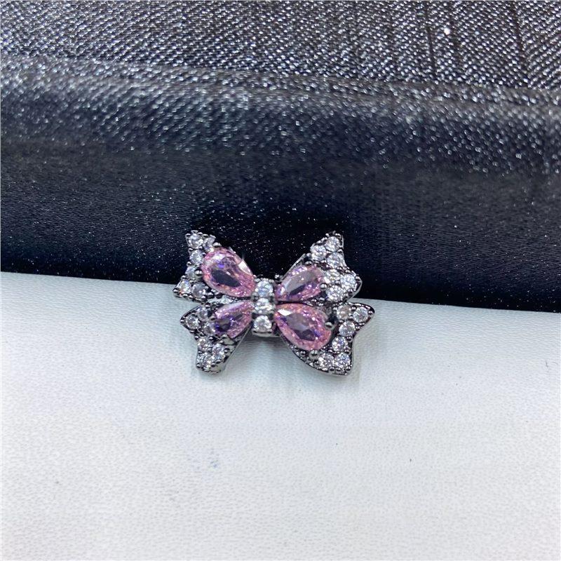High Retention Micro-Paved Zircon Butterfly Rhinestone Beading Accessories