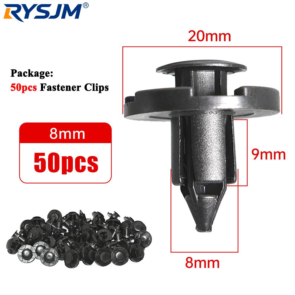 10/20/50pcs 8mm Plastic Auto Fasteners Rivets Clips Car Bumper Door Panel Fender Liner Retainer Push Pin Clip Repair Accessories