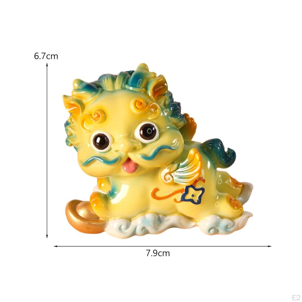 Car Dashboard Decoration Pixiu Statue Art Figurine Resin Sculpture for Dining Room