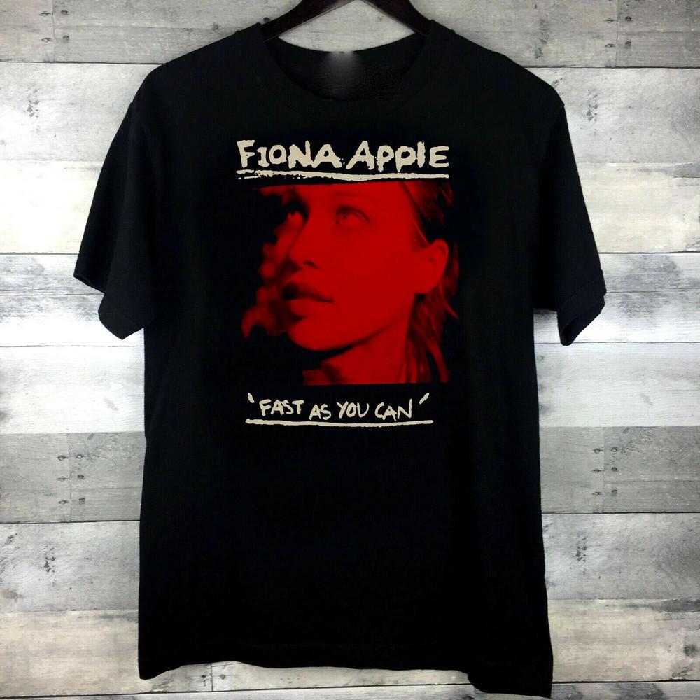 Vtg FIONA APPLE Fast As You Can Heavy Cotton Black Full Size Unisex Shirt BL099 Unisex T-Shirt XL