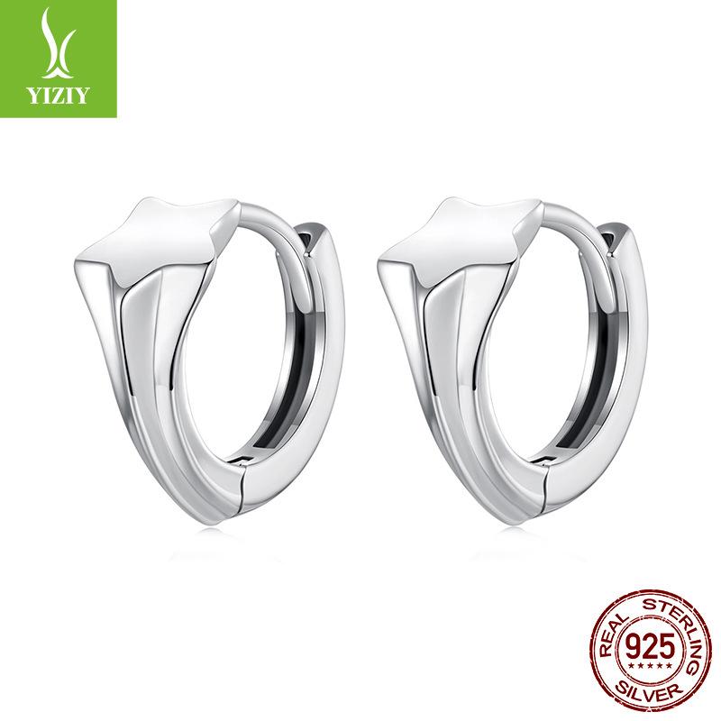 

Женские серьги-пусеты Shining Star, простые, с индивидуальностью, из стерлингового серебра 925 пробы, универсальные 925 silver