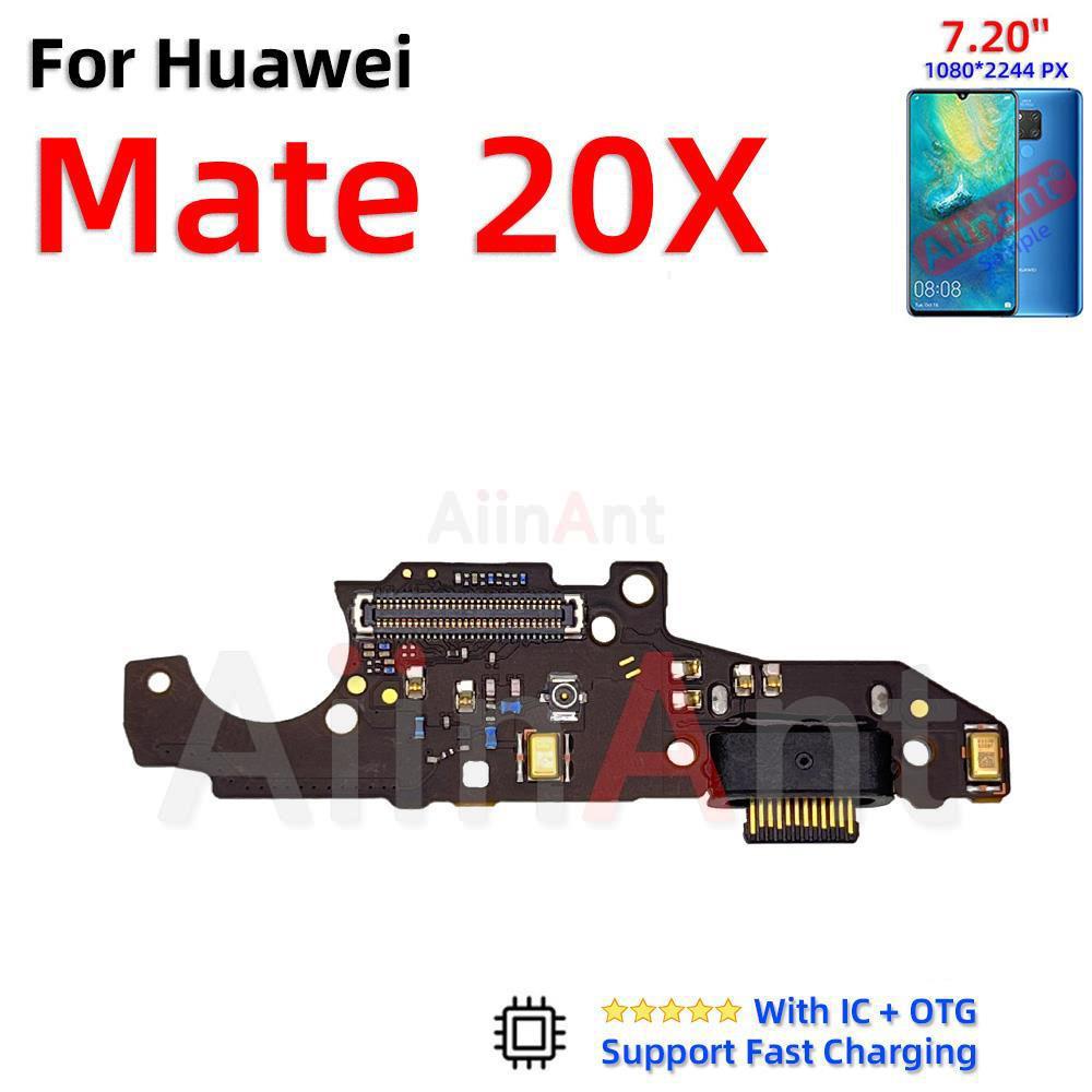 Aiinant USB Charger Dock Connector Port Charging Board Flex Cable For Huawei Mate 20 20X 30 40 40E Lite Pro RS Sim Phone Parts