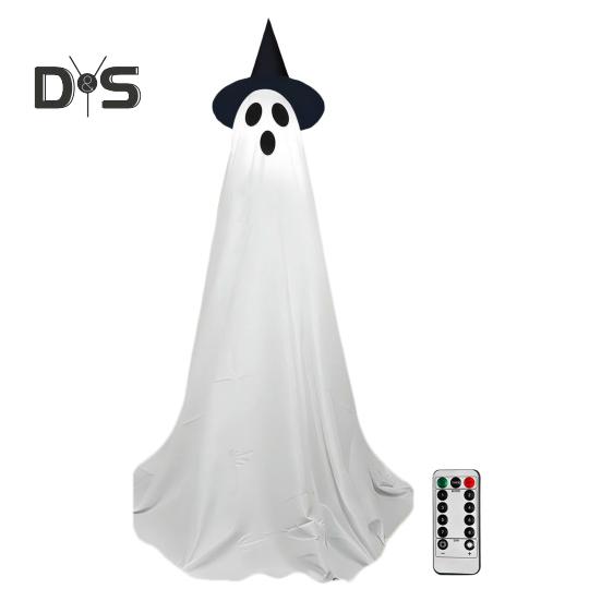 

1/2 шт. Хэллоуин Призрачные украшения Уличный Жуткий Стоящий Призрак со Светодиодной Подсветкой Реквизит для создания Атмосферы Ужаса для Украшения Передней Веранды Двора 1pc