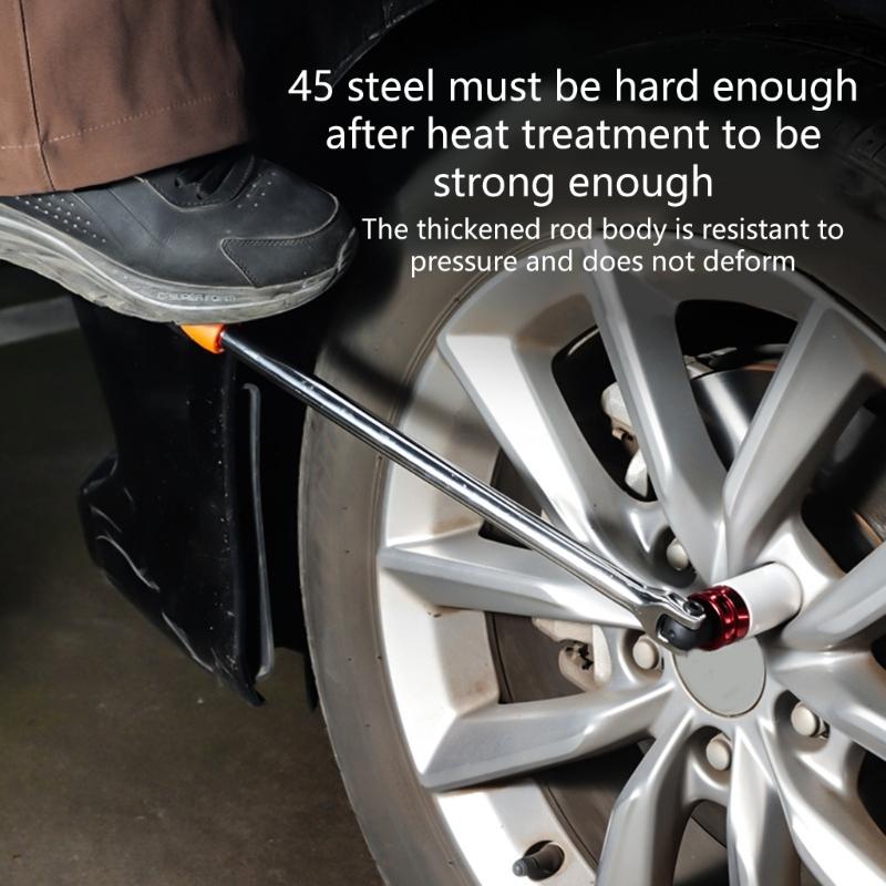 Heavy Duty 1/2Inch Joint Handle Flexible Head Socket Wrench with 180 Degree Rotation and Ergonomic Grip Breaker Bar Tool