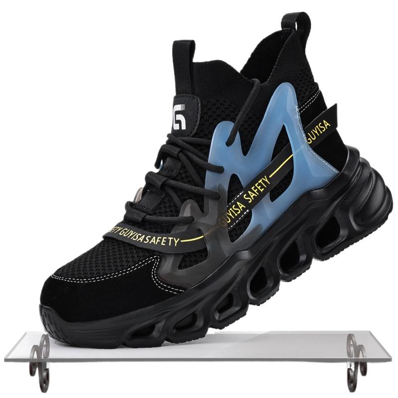 Anti-smashing and Anti-piercing Labor Insurance Shoes for Men, Lightweight, Comfortable and Wear-resistant Work Protective Safety Shoes
