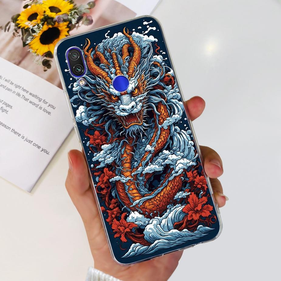 For Xiaomi Redmi Note 7 Pro Case Redmi7 Cute Panda Painted Cover Clear Silicone Soft TPU Phone Case For Redmi 7 Note7 Pro Bumper