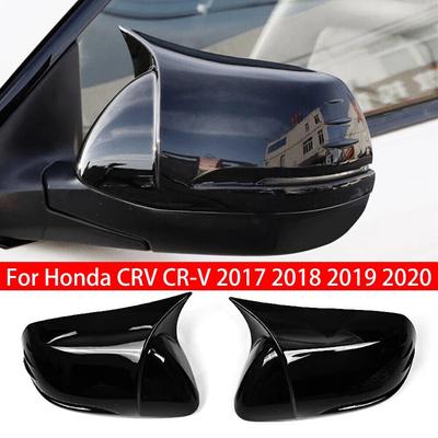 For Honda CRV CR-V 2017 2018   Car Rearview Side Mirror Cover Wing Cap Exterior Door Sticker Case Trim Carbon Fiber