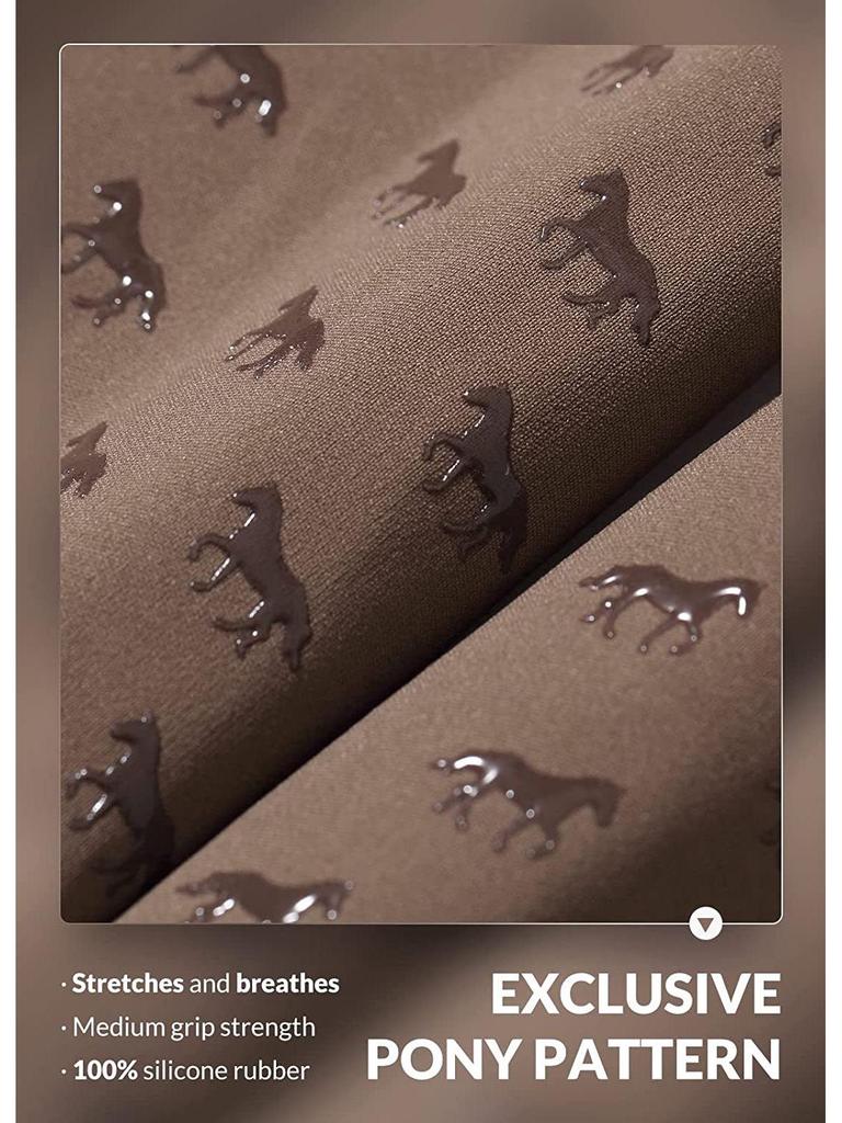 High Waist Equestrian Riding Breeches with Semi-Silicone Knee Pads and Zipper Pockets