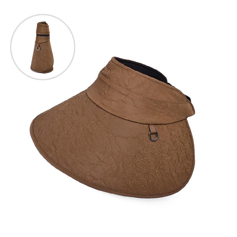Hollow Top Wrinkled Sun Hat Wide Brim Lightweight Hat Women Travel Accessory