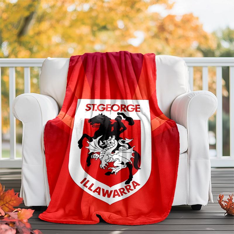 ST George Illawarra Flannel Blanket Soft All-Season Throw, Design for Camping, Car Travel, Hiking Sofa, Bed, Office Perfect Gift for Parties