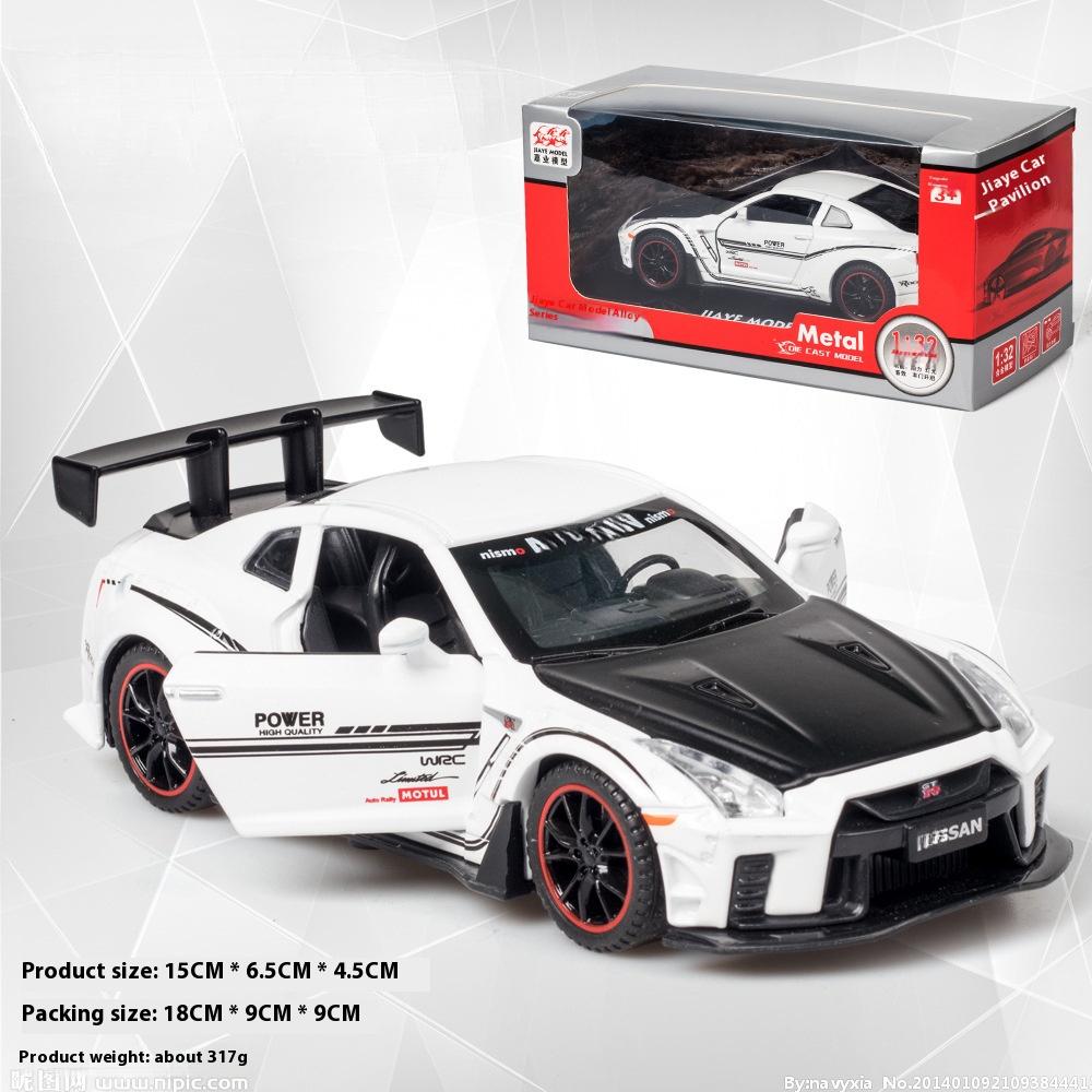 

1:32 Властный alloy model GTR, крутой звук и свет, изысканные настольные украшения, Рождественские/дни рождения подарки