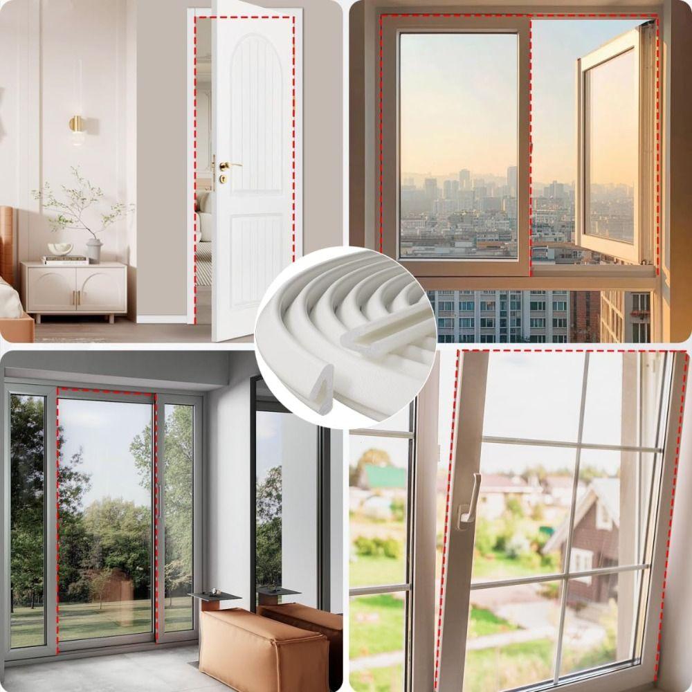 New V Shape Weather Stripping Self-Adhesive Foam Material Door Seal Strip Weatherproof Stopper Door Frame