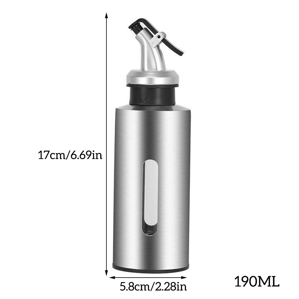 Olive Oil Bottle Vinegar Sauce Holder Dispenser Can Seasoning 190ml 290ml Visual Empty Seasoning Can Kitchen