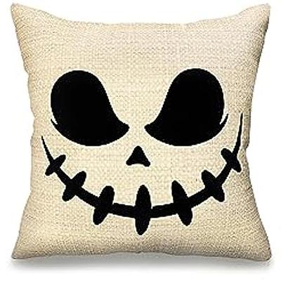 Halloween Pillowcase Decoration Indoor Witch Bat Linen Cushion Cover Sofa Decoration Pillowcase 50*50 Decor
