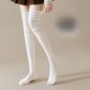 Socks for Women In Spring and Autumn, Knee-high Pile Socks, Solid Color Loose Thigh-high Socks, High-top Cotton Socks