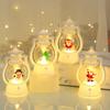Vintage Style Pony Lantern Christmas Night Light, Retro Santa/Snowman/Tree Handheld Oil Lamp with Festive Party Decoration Warm LED, Cute Holiday