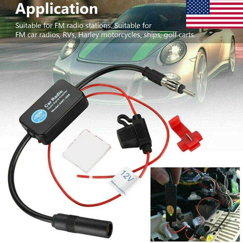 12v Car Radio Antenna Fm/am Radio Signal Amplifier Booster Car Antenna Aerials 80-108mhz For Marine Boat Auto Z0i3