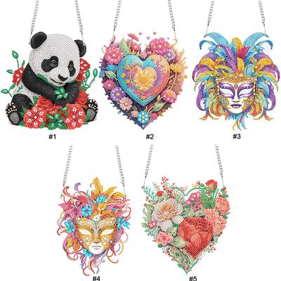 Acrylic Heart Flower Grass Single-Sided Diamond Painting Home Decor Diamond Art Hanging Pendant Diamond Painting Hanging Pendant