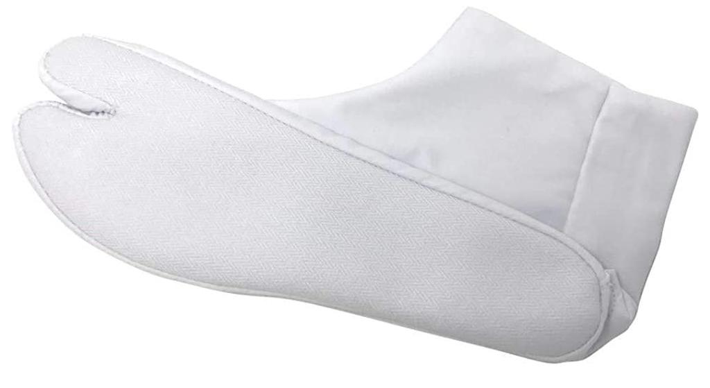 Kuruwa Tabi Warme Calico Tabi Socken mit Kohaze in Socken Flanellgefüttert Silberweiß Vierteilig (Weiße Baumwolle) [Hergestellt in Japan] (30 cm)