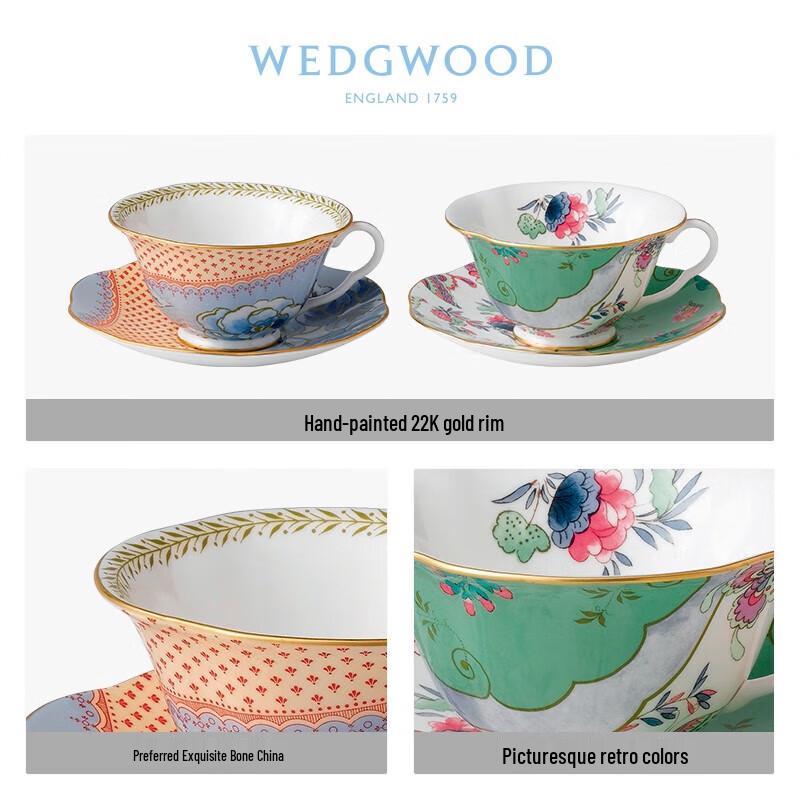 Wedgwood Butterflies Bloom Teacup and Saucer Set