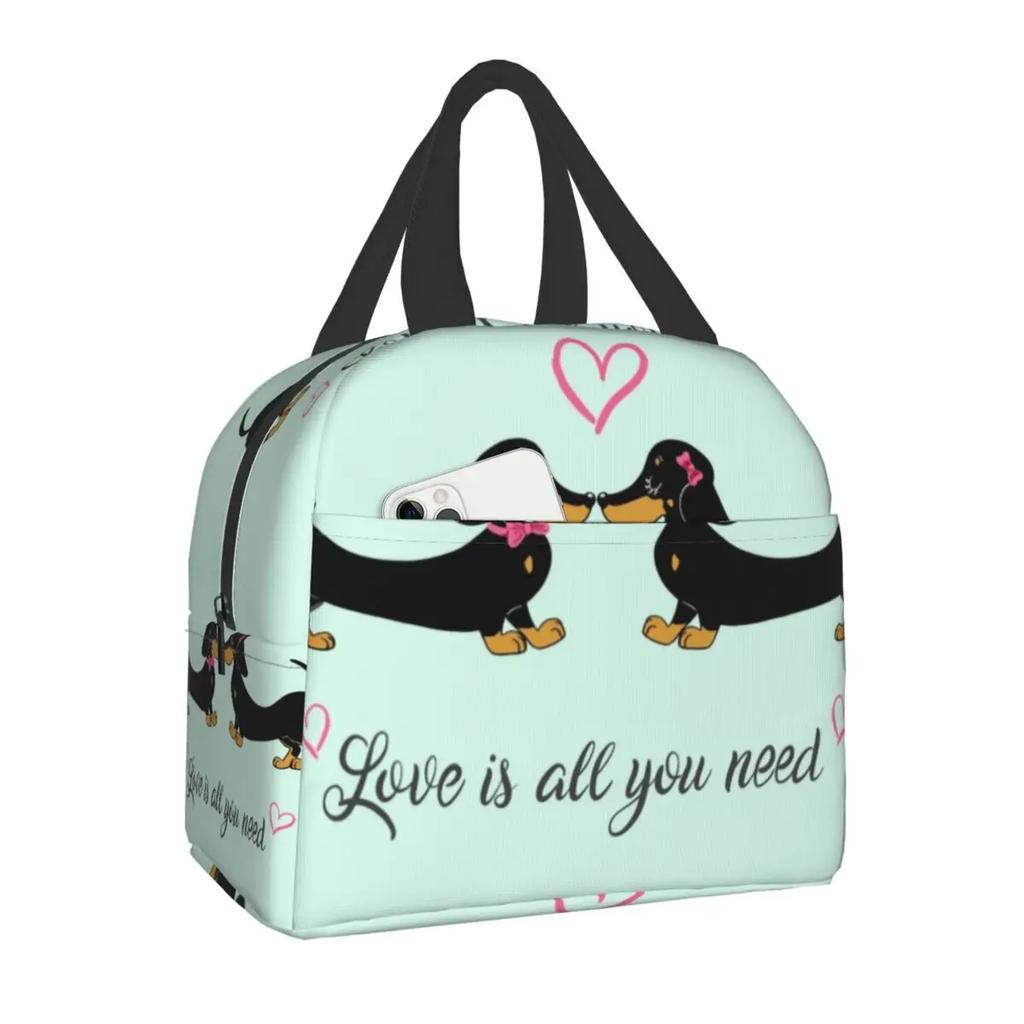 Custom Border Collie Lunch Bag Women Thermal Cooler Insulated Lunch Boxes for Kids School Children Fruit Fresh Storage Bag