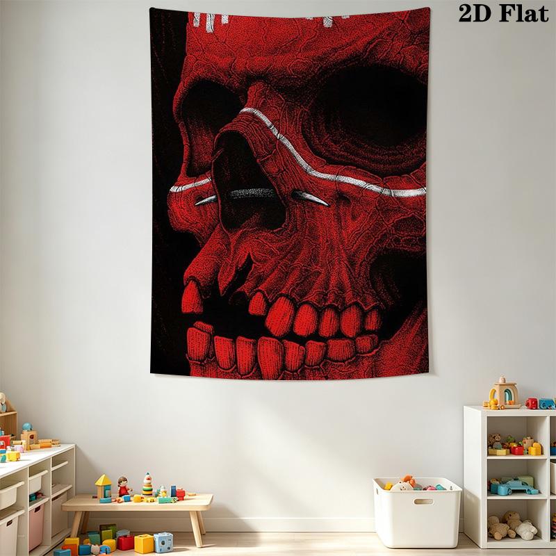 Red skull Pattern Home Decor Tapestry, Wall Hanging, Decorative RV Wall Cloth.MGT0918285