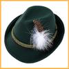 Alpine Hats with Feather Soft Oktoberfest German Hats for Adults Fashionable Alpine Hat for Cosplay Holiday Party Carnival