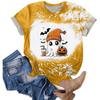 Halloween Shirts for Women Cute Shirt Fall Tshirt Gradient Graphic Tees Casual Short Sleeve Tops