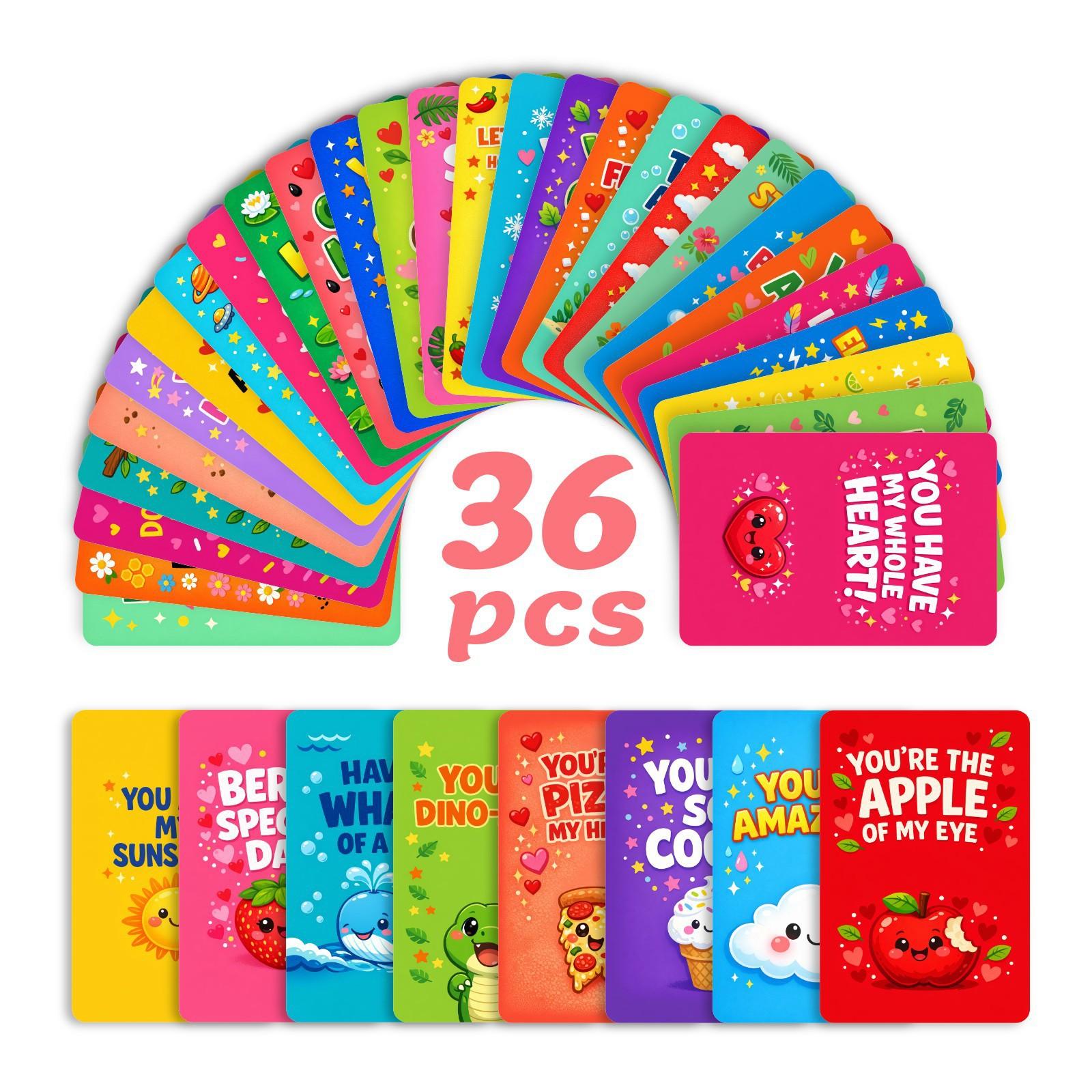 

36 Cartoon Fun Encouragement Cards Children S English Positive Energy Praise Cards Student Reward Lunch Cards RXHB0468
