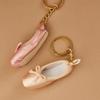 Stylish Ballet Shoe Charm Keyring Mobile Phone Dangle Handmade Keychain Ornament Pendant for Bag and Phone Decoration