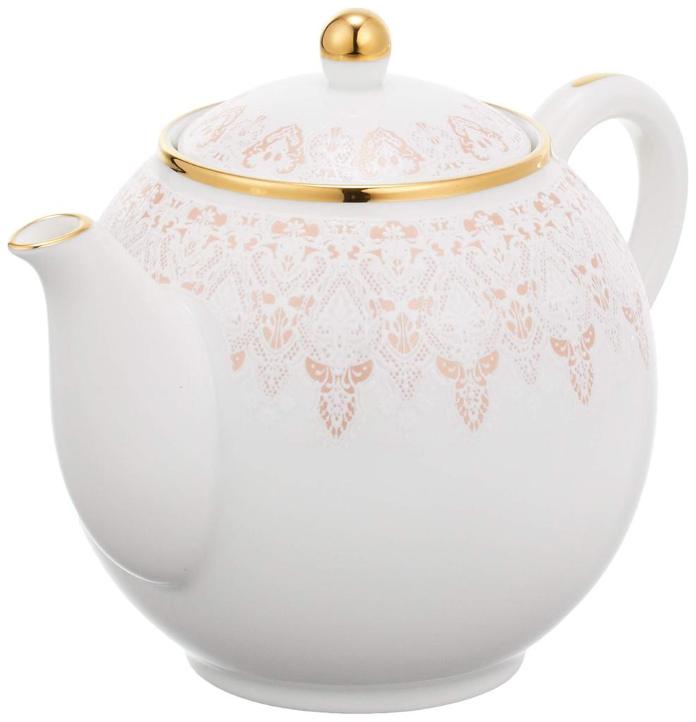 NARUMI Teapot, Aurora Pink, 330cc, with Tea Strainer, 52251-4515