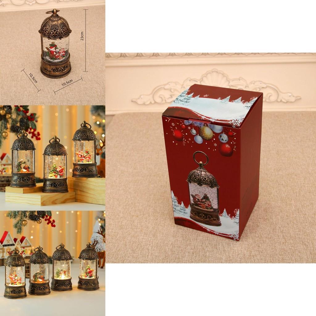 Christmas Music Box Golden Bird Cage Ornament With Santa Claus And Snowman Decor For Holiday Gift
