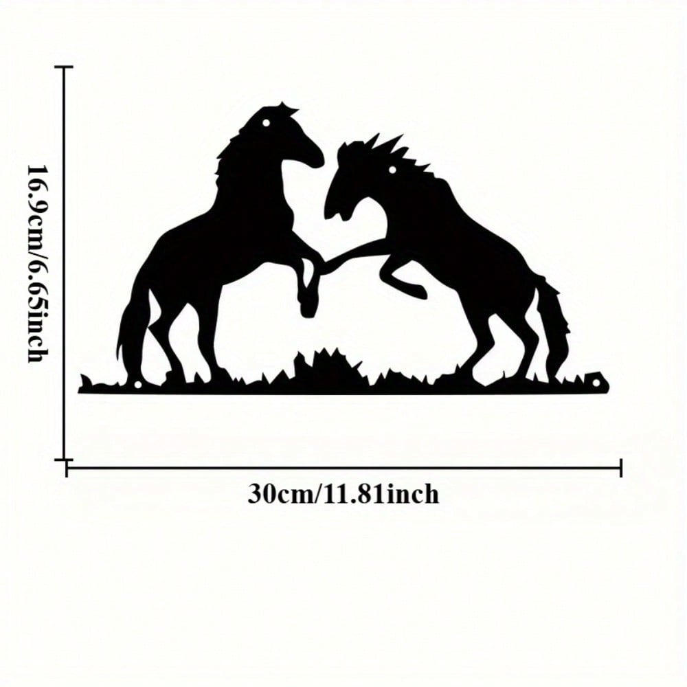 

Contemporary Metal Horse Wall Sculpture Iron Art Decor Holiday Gift Home Office