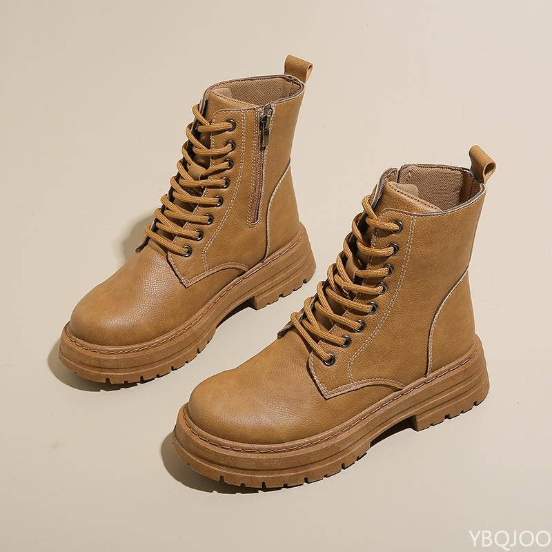 Fashionable Versatile Women's Boots Winter New Simple Comfortable Thick Warm Square Toe Thick Heel Women Short Boots