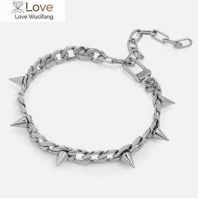 Hip Hop Punk Minimalistisch Nieten Ketten Choker Halskette Party Nachtclub Unisex Modeschmuck Herren Damen Rock Kurzes Halsband