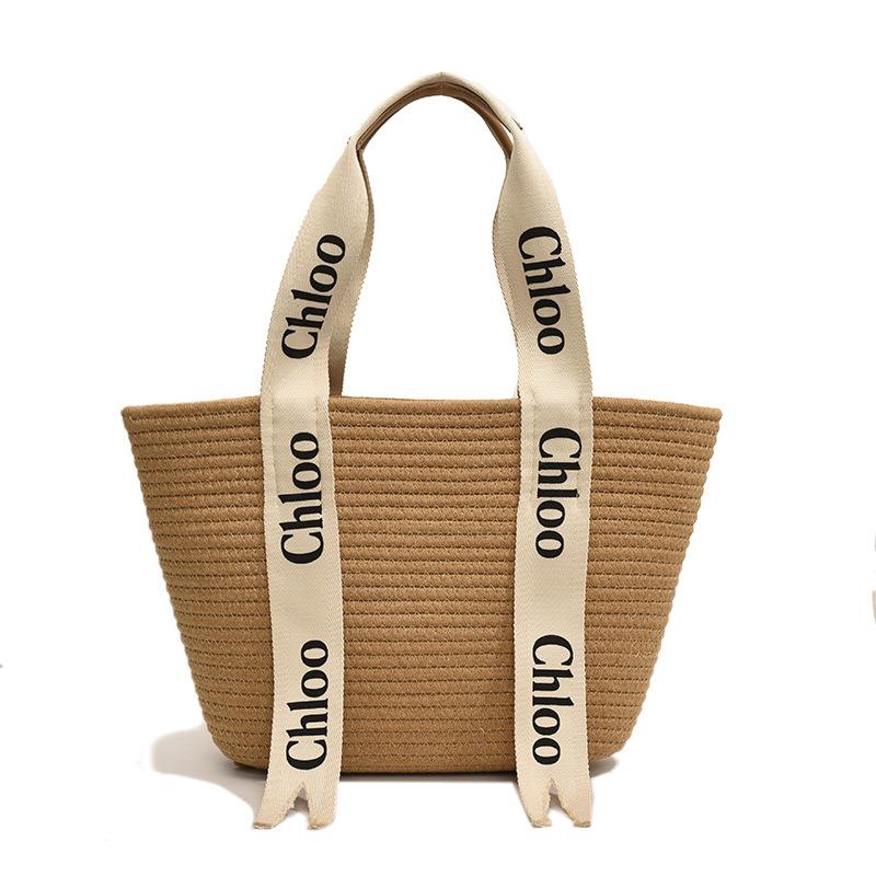 Woven Straw Bag Women's Large Capacity 2025 New Versatile Seaside Shoulder Bag Beach Vacation Commuter Tote Bag