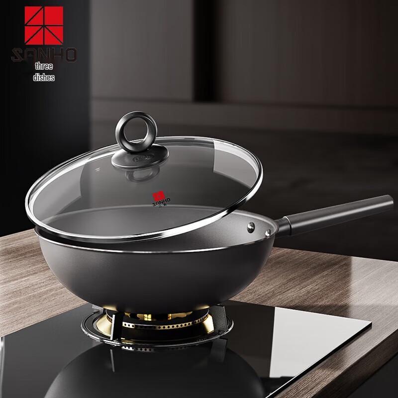 SANHO 30cm Titanium Alloy Non-Stick Wok
