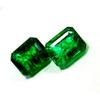 Green Emerald 18.8Ct CERTIFIED Natural Emerald Cut Pair Colombian Loose Gemstone Emerald -123